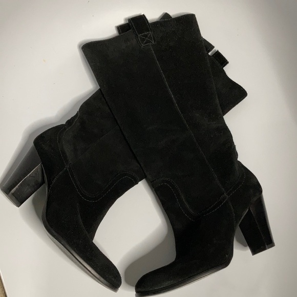 Gabriella Rocha black suede leather boots size 5.5M - Picture 1 of 6